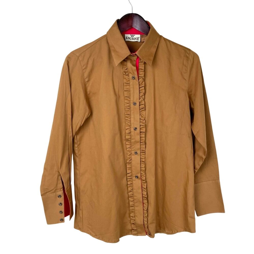 King Baby Women's Brown Button Down Shirt